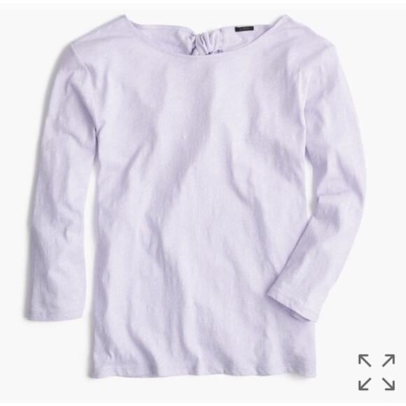 NWT J. Crew Light Purple Tie Back Top Size XL - Picture 1 of 7